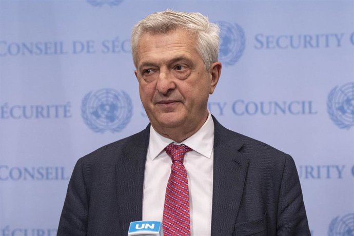Archivo - El jefe del Alto Comisionado de Naciones Unidas para los Refugiados (ACNUR), Filippo Grandi, durante una rueda de prensa (archivo)