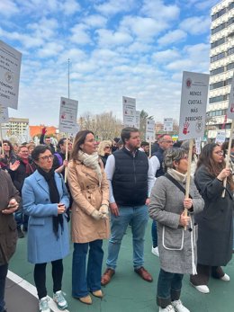 La portavoz de Agenda España de Vox, Isabel Pérez Moñino, ha participado este lunes en la manifestación en defensa de los autónomos celebrada en la capital leonesa.