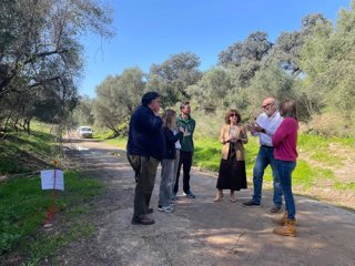 Javier Vidal en la Vía Verde de la Sierra.