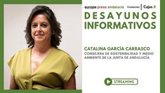 Foto: La consejera de Sostenibilidad, Catalina García, participa este martes en los desayunos de Europa Press Andalucía