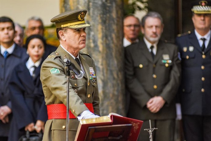 El teniente general Raimundo Rodríguez Roca jura su cargo como Jefe de la Inspección General del Ejército (IGE), en el Palacio de Capitanía de Barcelona, a 2 de marzo de 2026