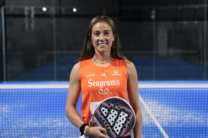 Marta Ortega, padel player, attends an interview for Europa Press at Pro Padel Coslada pavilion on February 17, 2026, in Coslada, Madrid, Spain.