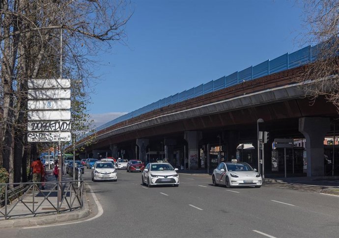 El conocido 'scalextric' de Puente de Vallecas, a 19 de febrero de 2026, en Madrid (España).