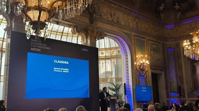El presidente de Aecoc, Ignacio González, en la entrega de premios de Aecoc