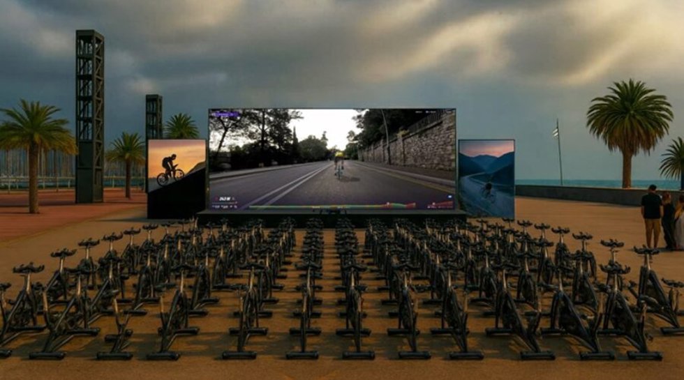 Imagen virtual del Cycling Solidario en el Moll de la Marina de Barcelona.