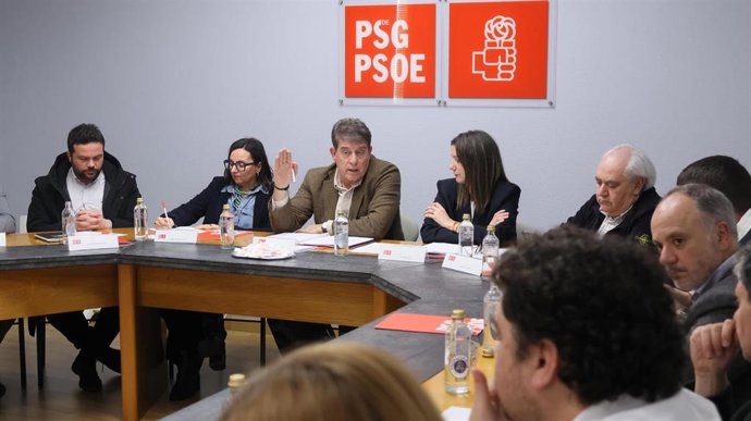 O secretario xeral do PSdeG, José Ramón Gómez Besteiro, na Executiva do PSdeG