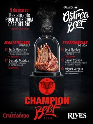 Cartel de la 'Champion Beef' organizada por OestreaSur en Sevilla