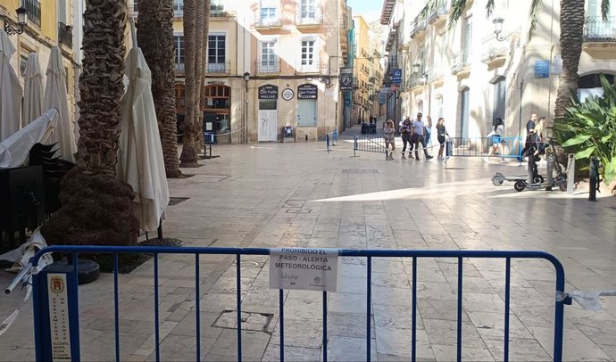 Medidas preventivas del Ayuntamiento de Alicante por el viento