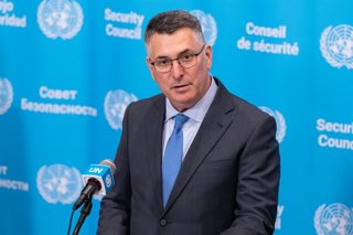 El ministre d'Afers exteriors d'Israel, Gideon Sa'ar, durant el Consell de Seguretat de l'ONU, a Nova York.