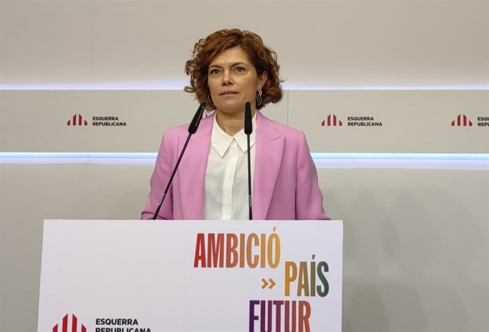 Archivo - La secretaria general y portavoz de ERC, Elisenda Alamany, en rueda de prensa.