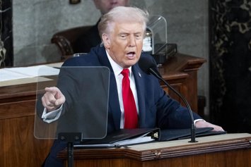 24 February 2026, US, Washington: US President Donald Trump delivers the State of the Union Address in the House chamber at the US Capitol in Washington. Photo: Michael Brochstein/ZUMA Press Wire/dpa