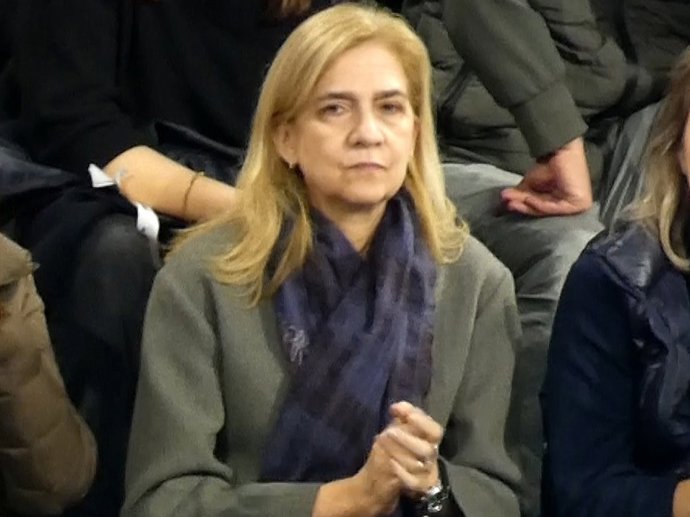 Archivo - La Infanta Cristina Durante Un Partido De Su Hijo Pablo Urdangarín