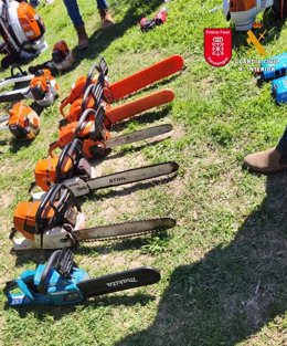 Detalle de parte del material recuperado