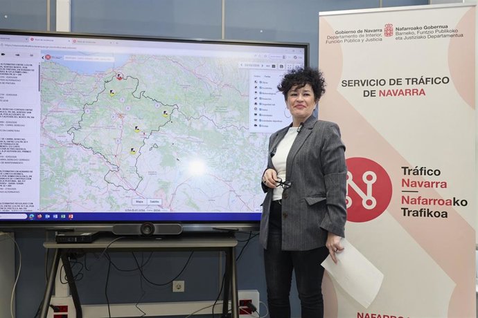 La consejera Jurío durante la presentación del nuevo Visor de Tráfico