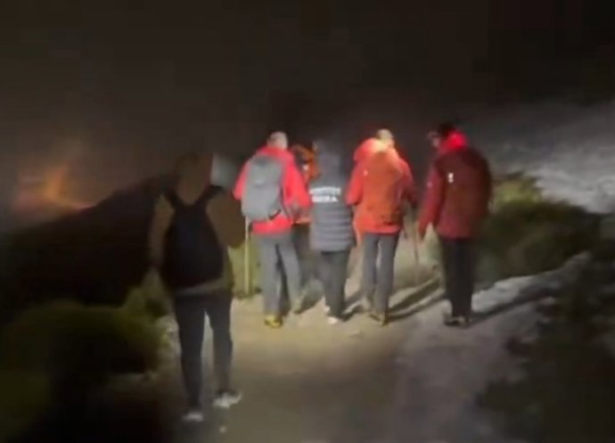 Efectivos del Grupo Especial de Rescate en Altura (GERA) de los Bomberos de la Comunidad de Madrid