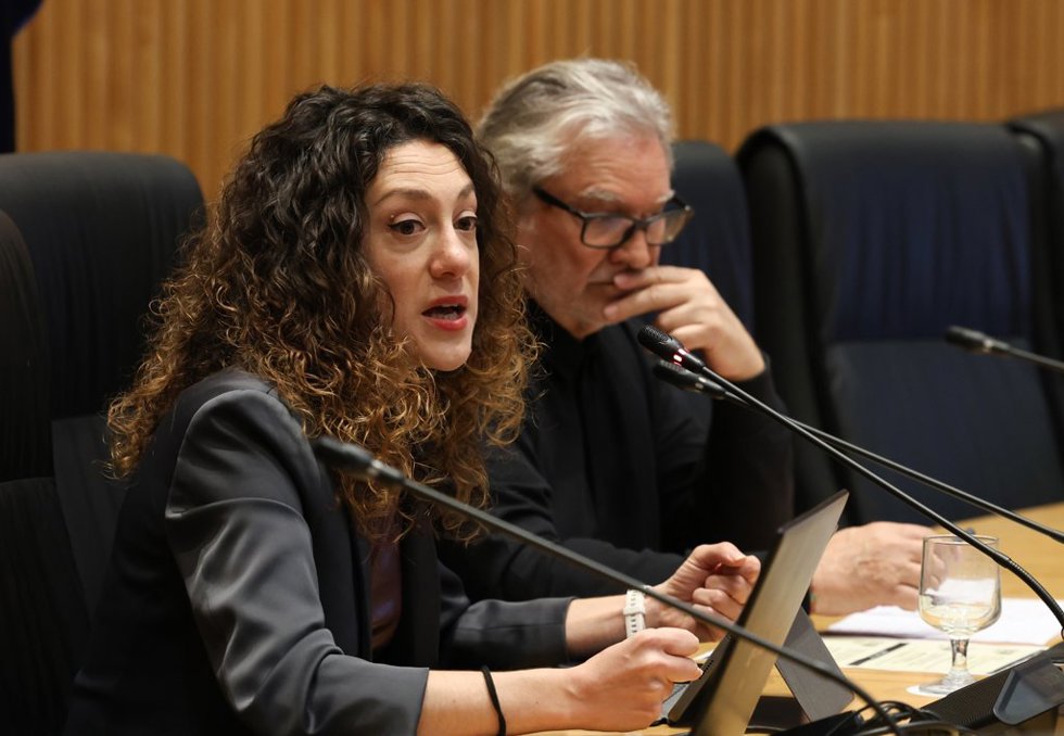 La diputada de Sumar, Aina Vidal, durante una jornada sobre el tiempo de trabajo en el Congreso, a 27 de febrero de 2026, en Madrid (España). La jornada se realiza a petición del Grupo Parlamentario Sumar en colaboración con la Fundación 1 de Mayo.