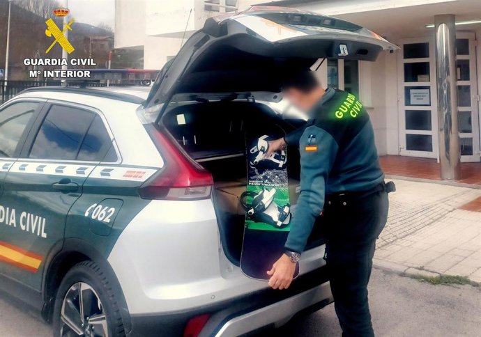 Foto de la tabla de snow sustraída