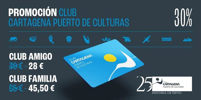 Cartagena Puerto de Culturas ofrece un 30% de descuento para formar parte de su Club Amigo