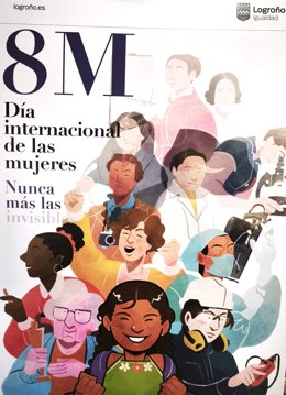 Cartel de la conmemoración del 8M de este año del Ayuntamiento de Logroño