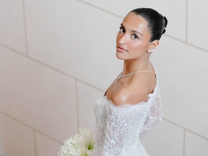 Alexandra Saint Mleux en su boda con Charles Leclerc en Mónaco