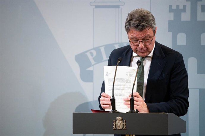 El secretario de Estado de Transportes y Movilidad Sostenible, José Antonio Santano, durante una rueda de prensa en una imagen de archivo