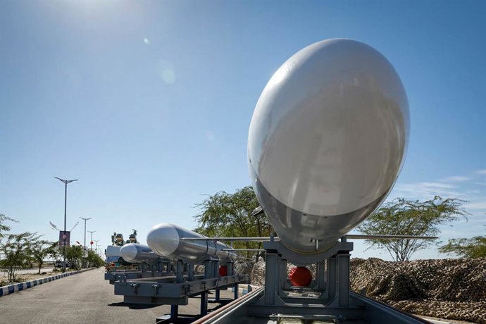 Archivo - January 16, 2025, Jask Port, Iran: Iran's Army Navy has integrated new defense equipment, including missile systems, in the Jask region of southern Iran. Rear Admiral Shahram Irani announced plans to establish electronic warfare units at the str