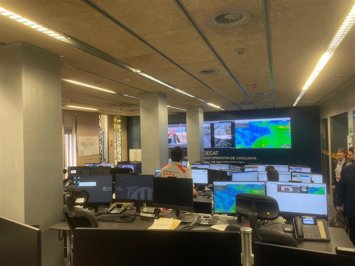 La sala del Centre de Coordinació Operativa de Catalunya (Cecat) en Barcelona.