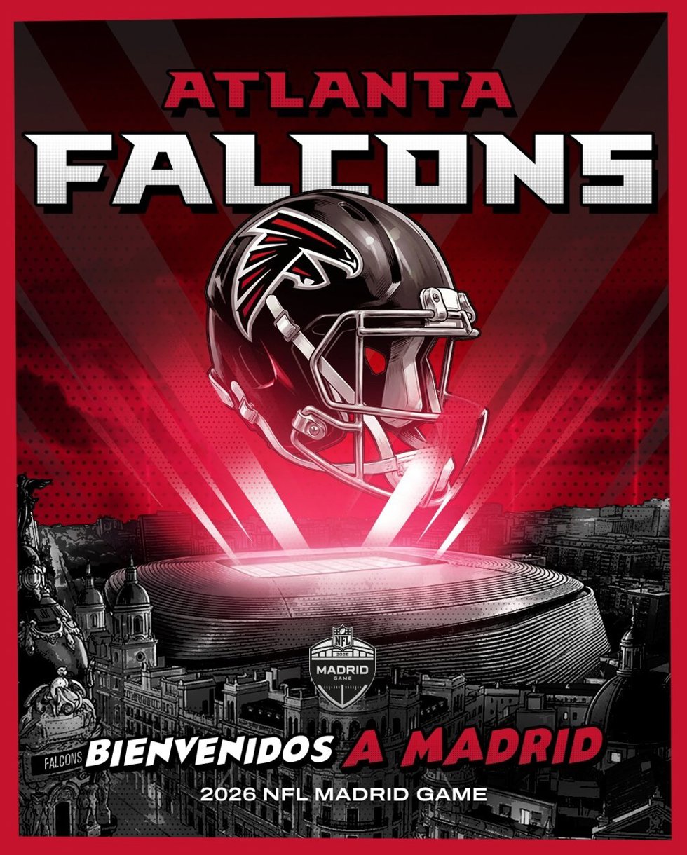 Los Atlanta Falcons serán uno de los equipos participantes en el próximo partido de la NFL en Madrid en 2026.