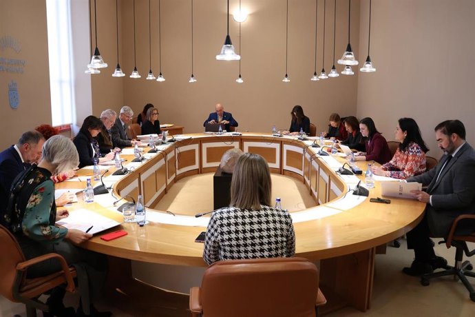 Reunión de la junta de portavoces del Parlamento de Galicia.