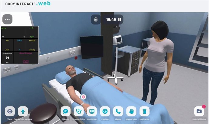 El Departamento de Medicina y Dermatología ha puesto a disposición de sus estudiantes una plataforma de simulación clínica avanzada que actúa como herramienta docente dentro de la asignatura de sexto curso 'Rotatorio de Medicina'.