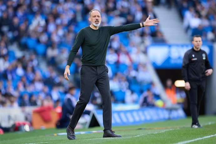 El entrenador de la Real Sociedad, Pellegrino Matarazzo, en un partido