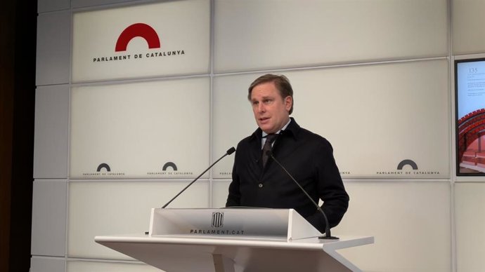 El portaveu de Vox al Parlament, Joan Garriga