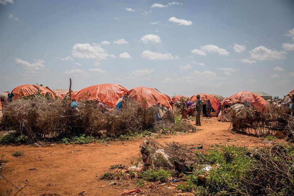 Archivo - Tiendas de campaña usadas por desplazados internos en Baidoa, Somalia (archivo)