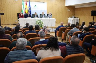 Reunión con representantes de municipios de la provincia de Huelva para informarles de las ayudas que la Junta  a destinar para la reparación de los caminos rurales para paliar los daños producidos por las últimas borrascas.