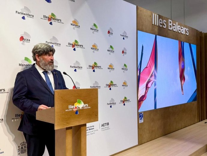 El conseller de Medio Ambiente, Medio Natural y Deportes del Consell de Mallorca, Pedro Bestard, este martes en la ITB de Berlín.