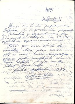 Manuscrito inédito de León Ortega.