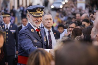 El rey Felipe VI preside los actos conmemorativos del centenario del vuelo 'Plus Ultra'. A 24 de febrero de 2026 en Palos de la Frontera, Huelva (Andalucía, España). El rey Felipe VI preside los actos conmemorativos del centenario del vuelo 'Plus Ultra', 