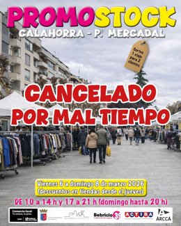 Las previsiones meteorológicas cancelan la Feria de oportunidades Promostock este fin de semana en Calahorra