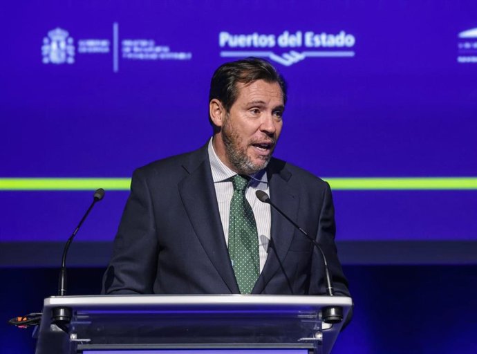 El ministro de Transportes y Movilidad Sostenible, Óscar Puente, interviene en el I Congreso Nacional del Sector Portuario