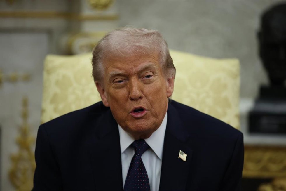El presidente de EEUU, Donald Trump, en declaraciones desde la Casa Blanca.