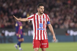 Koke, en un partido con el Atlético de Madrid.