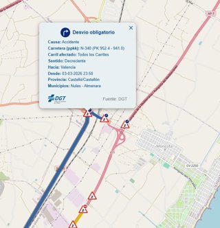 Accidente en Moncofa