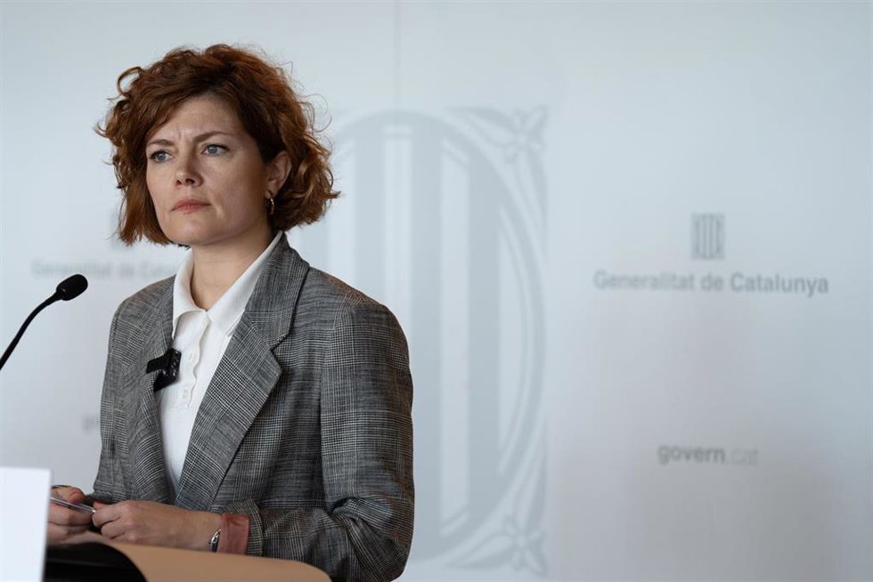 Archivo - La secretaria general de ERC, Elisenda Alamany, durante una rueda de prensa