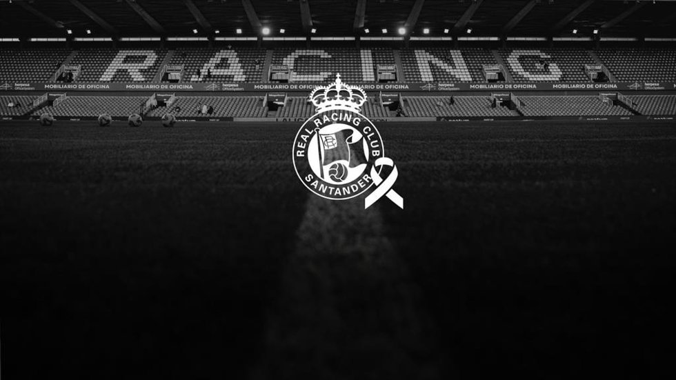 Imagen publicada por el Racing de Santander como señal de duelo por la tragedia de El Bocal