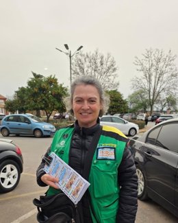 Vendedora de la ONCE en Almendralejo.