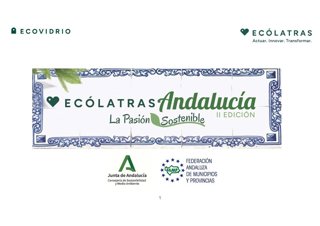 Cartel de la segunda edición de Ecólatras Andalucía, campaña que impulsa Ecovidrio con la Junta y la Federación Andaluza de Municipios y Provincias.