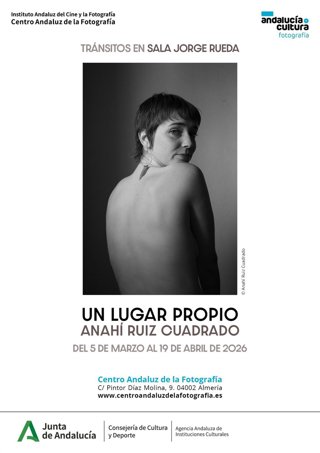 Cartel de la exposición 'Un lugar propio', de Anahí Ruiz Cuadrado.
