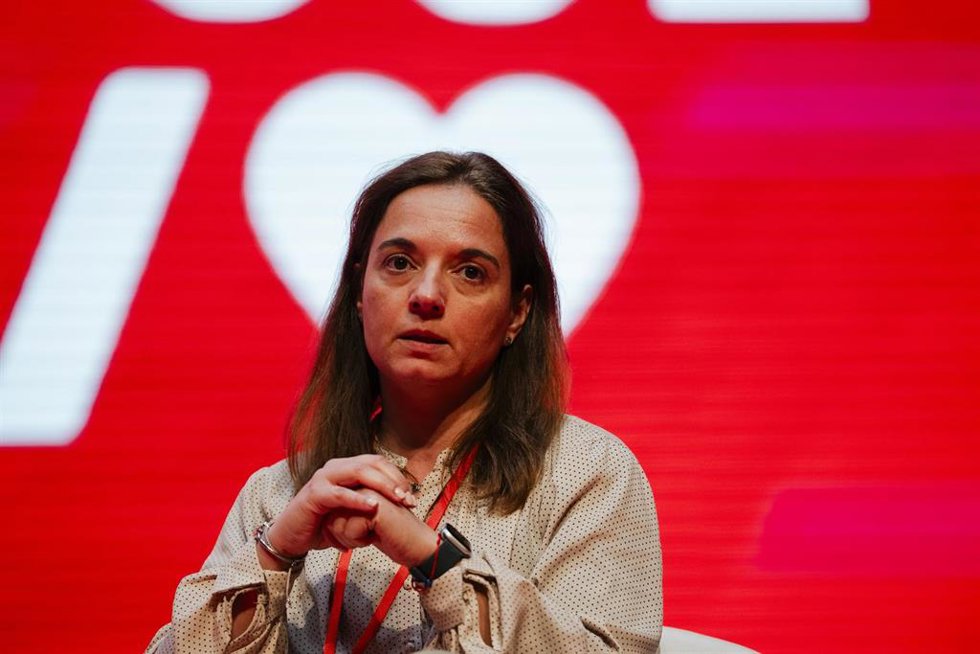 Archivo - La alcaldesa de Getafe, Sara Hernández, durante el 15 Congreso Regional del PSOE-M, en la Universidad Carlos III.