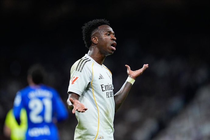 Vinicius Junior durante el Real Madrid-Getafe CF de LaLiga EA Sports 25-26