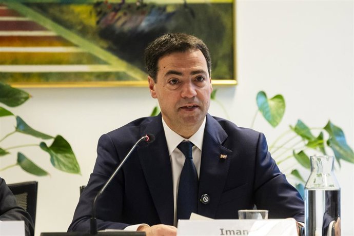 El lehendakari, Imanol Pradales, en el Policy Center en Bruselas